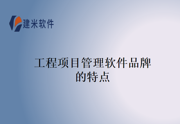 工程项目管理软件品牌的特点