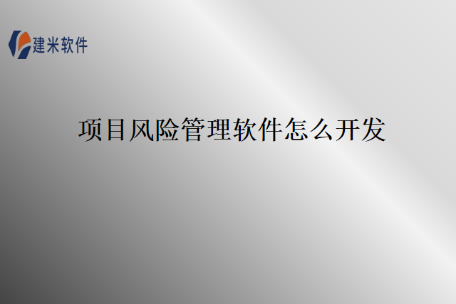 项目风险管理软件怎么开发