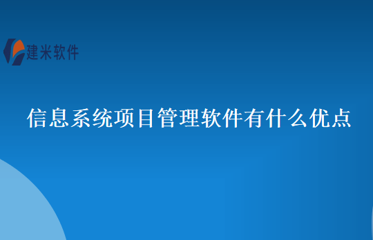 信息系统项目管理软件有什么优点