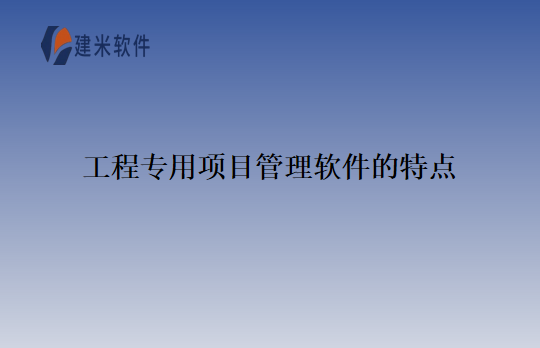 工程专用项目管理软件的特点