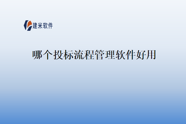 哪个投标流程管理软件好用