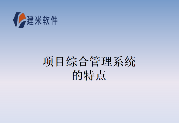 项目综合管理系统的特点