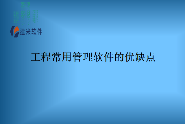 工程常用管理软件的优缺点