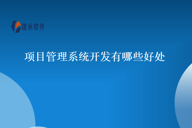 项目管理系统开发有哪些好处？