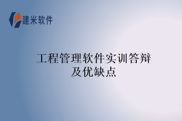 工程管理软件实训答辩及优缺点