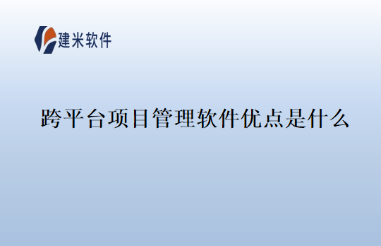 跨平台项目管理软件优点是什么