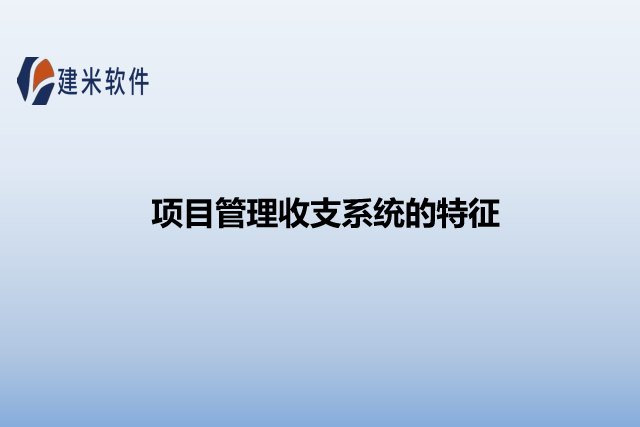 项目管理收支系统的特征