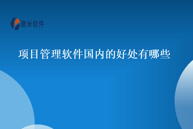 项目管理软件国内的好处有哪些