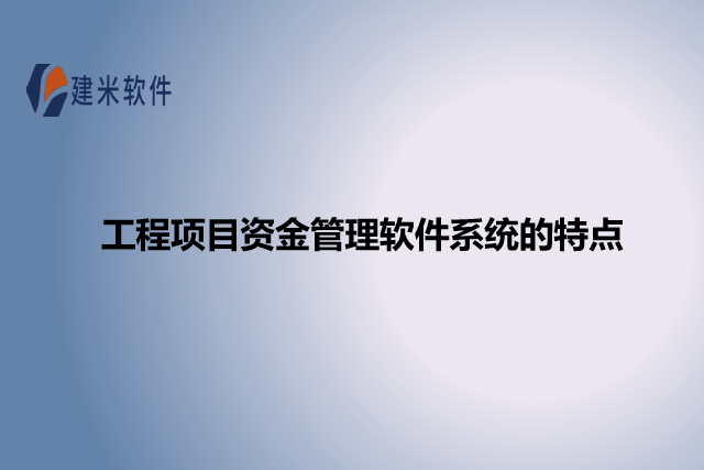 工程项目资金管理软件系统的特点