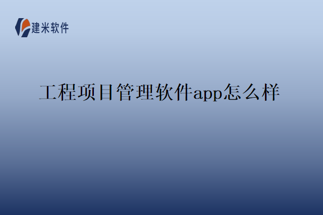 工程项目管理软件app怎么样