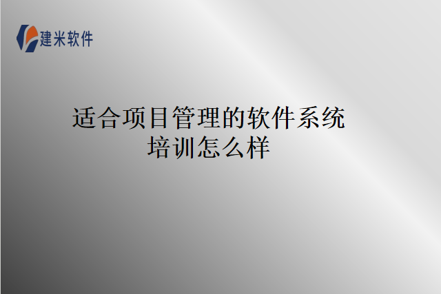 适合项目管理的软件系统培训怎么样