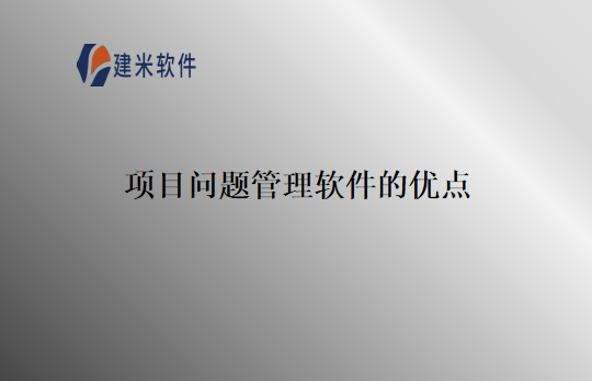 项目问题管理软件的优点