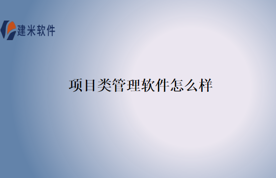 项目类管理软件怎么样