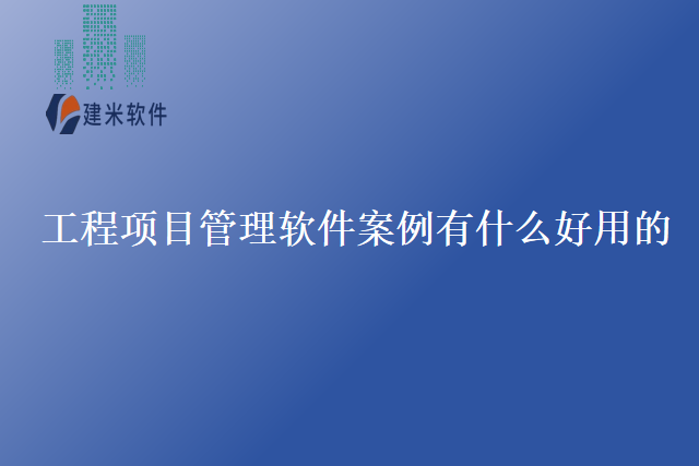 工程项目管理软件案例有什么好用的