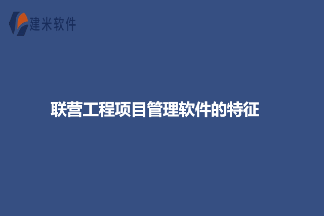联营工程项目管理软件的特征