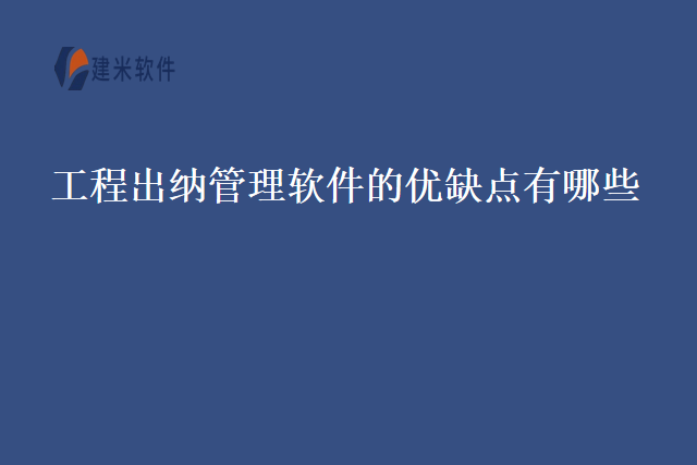 工程出纳管理软件的优缺点有哪些