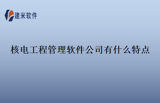 核电工程管理软件公司有什么特点
