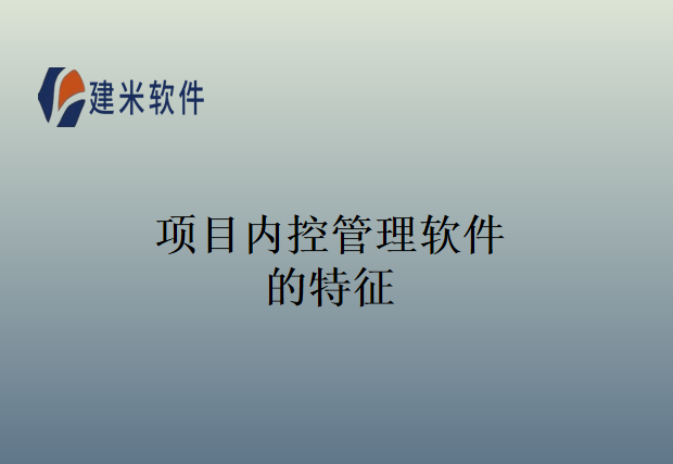 项目内控管理软件的特征