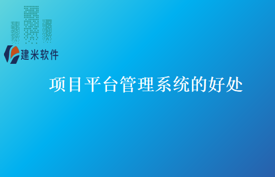 项目平台管理系统的好处