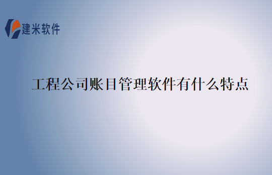 工程公司账目管理软件有什么特点