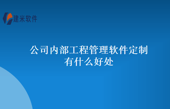 公司内部工程管理软件定制有什么好处