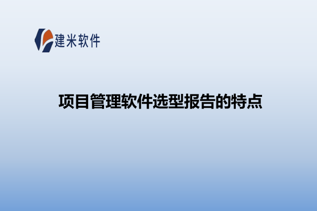 项目管理软件选型报告的特点