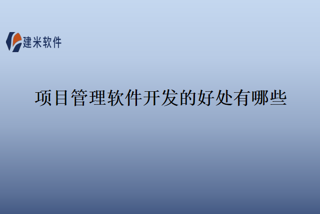 项目管理软件开发的好处有哪些？