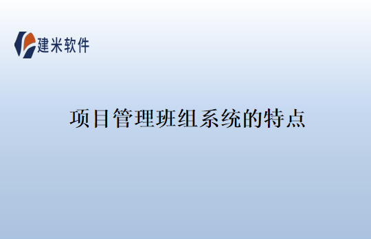项目管理班组系统的特点