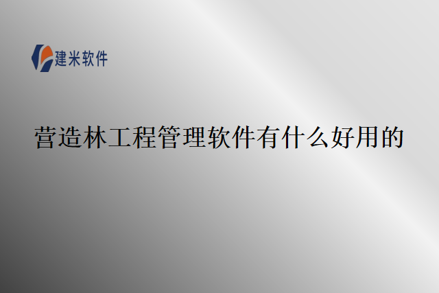 营造林工程管理软件有什么好用的