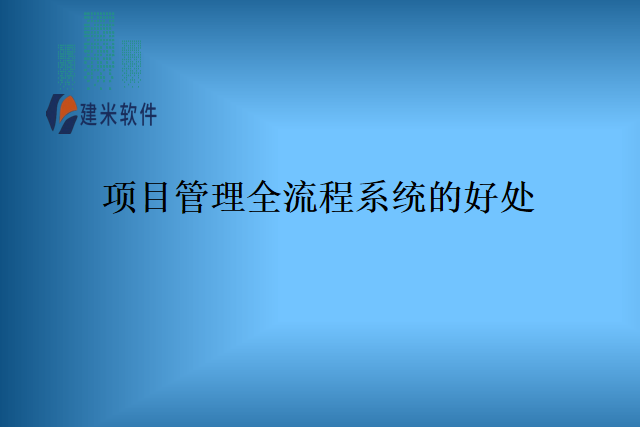 项目管理全流程系统的好处