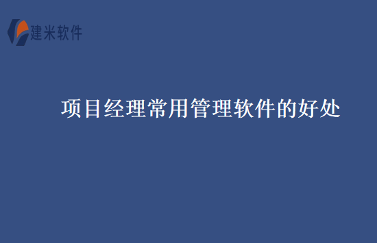 项目经理常用管理软件的好处