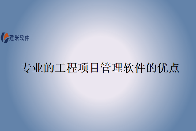 专业的工程项目管理软件的优点