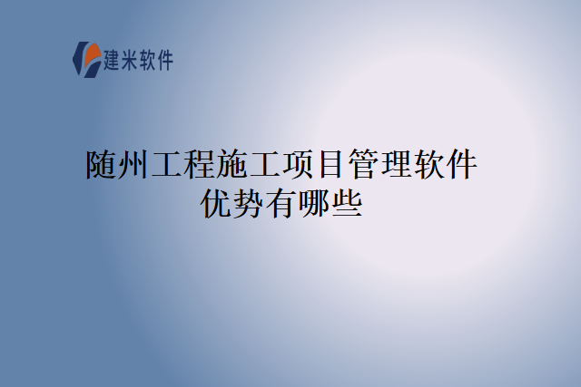 随州工程施工项目管理软件优势有哪些