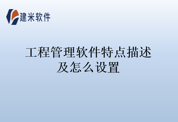 工程管理软件特点描述及怎么设置
