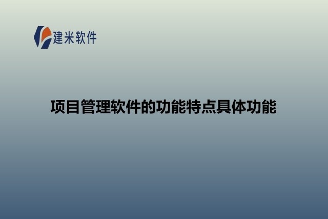 项目管理软件的功能特点具体功能