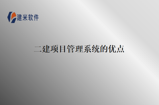 二建项目管理系统的优点