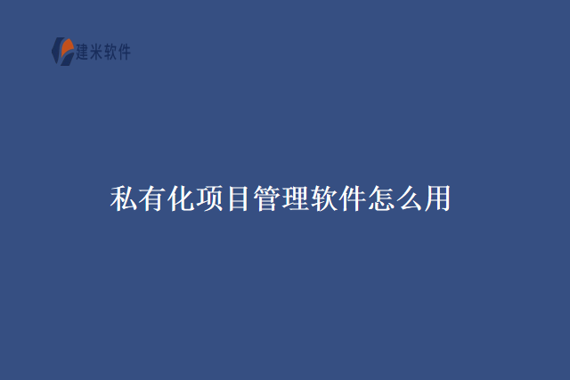 私有化项目管理软件怎么用