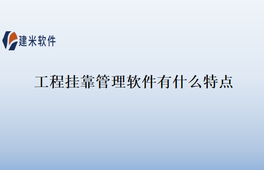 工程挂靠管理软件有什么特点