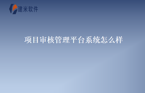 项目审核管理平台系统怎么样