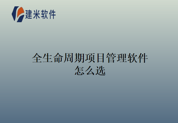 全生命周期项目管理软件怎么选