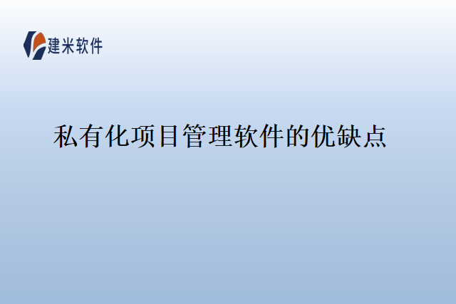 私有化项目管理软件的优缺点