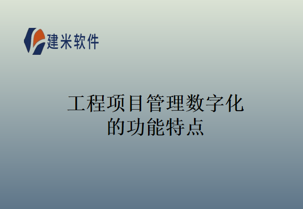 工程项目管理数字化的功能特点