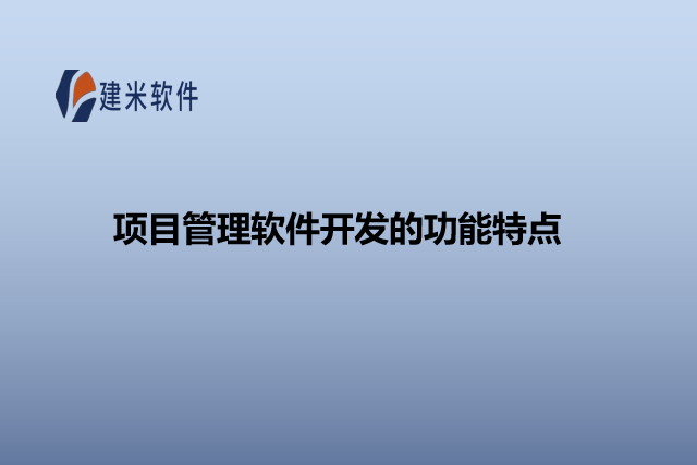 项目管理软件开发的功能特点