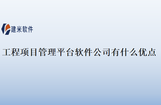 工程项目管理平台软件公司有什么优点