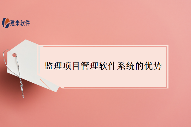 监理项目管理软件系统的优势