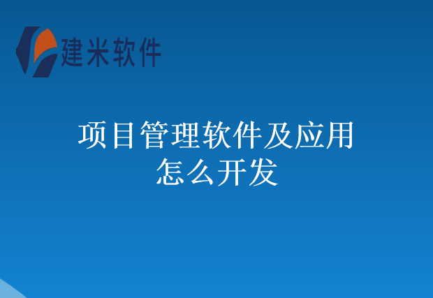 项目管理软件及应用怎么开发