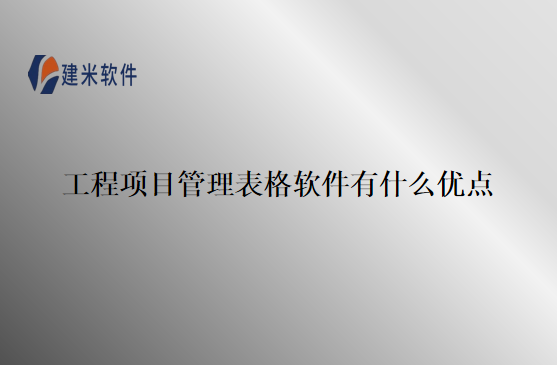 工程项目管理表格软件有什么优点