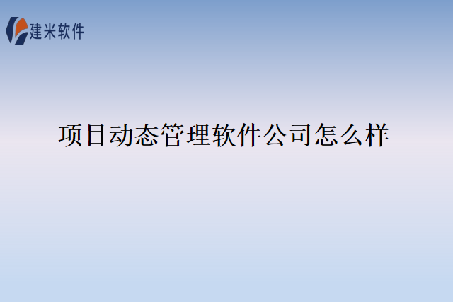 项目动态管理软件公司怎么样