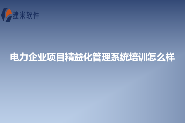 电力企业项目精益化管理系统培训怎么样