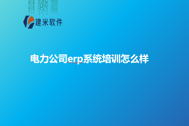 电力公司erp系统培训怎么样